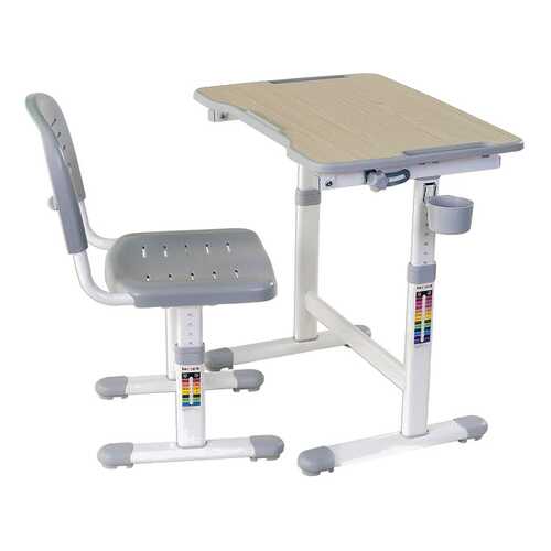 Парта со стулом Fun Desk PICCOLINO II Grey (серый) в Много Мебели