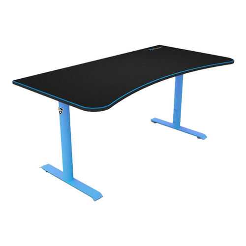 Компьютерный стол Arozzi Arena Gaming Desk/Черный МДФ/Голубой металл в Много Мебели